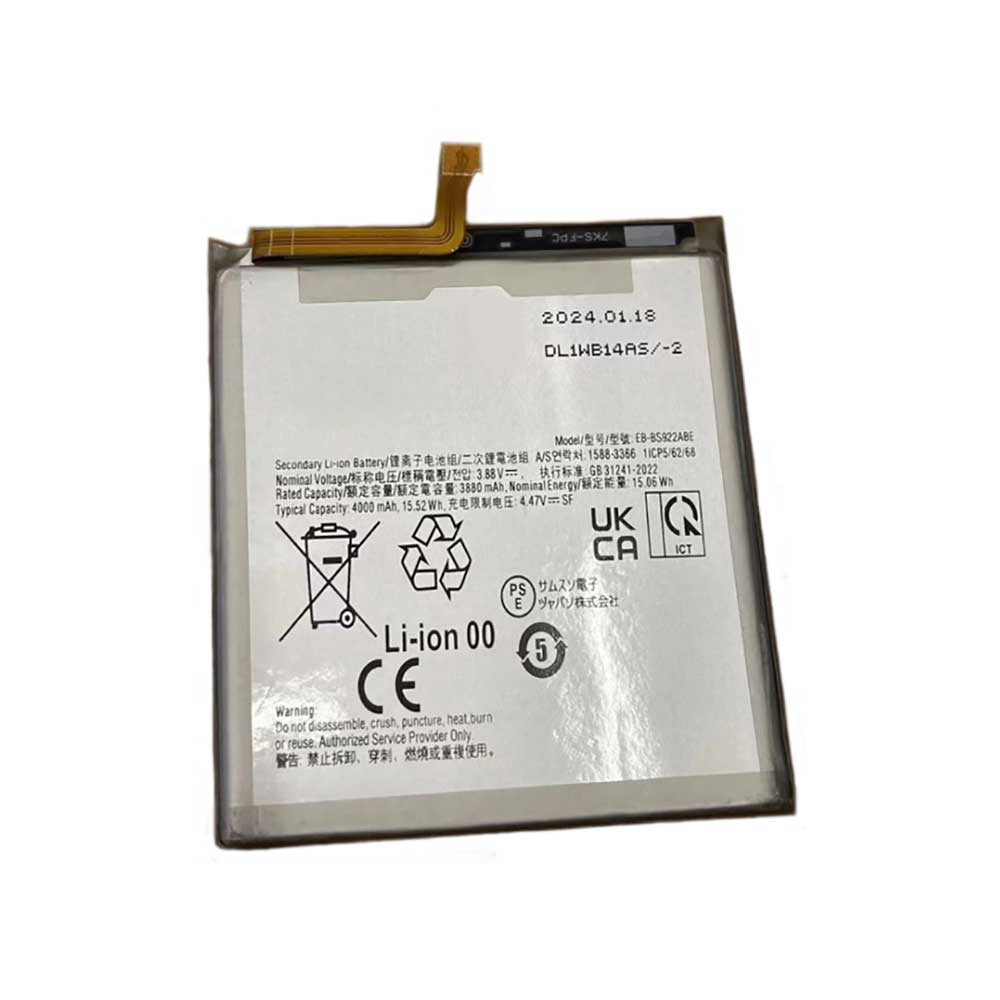 3.88V 4000mAh EB-BS922ABE Smartphone Battery for Samsung Galaxy S24 SM-S921B/DS