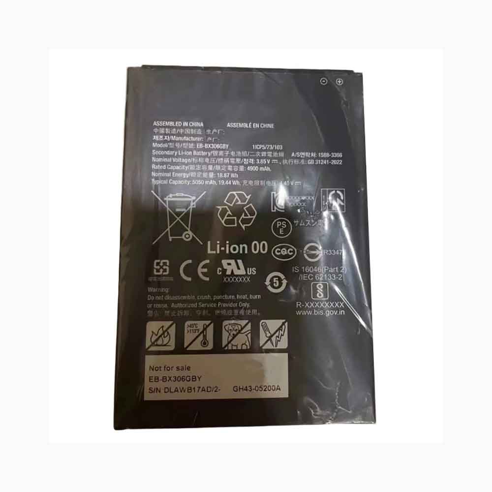 3.85V 4900mAh EB-BX306GBY Smartphone Battery for Samsung EB-BX306GBY