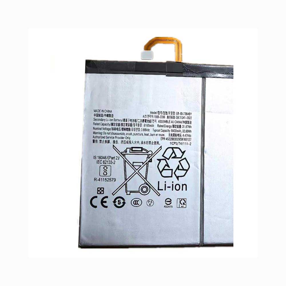 3.88V 8400mAh EB-BX736ABY Tablet Battery for Samsung Galaxy Tab S11 SM-X730 SM-X736