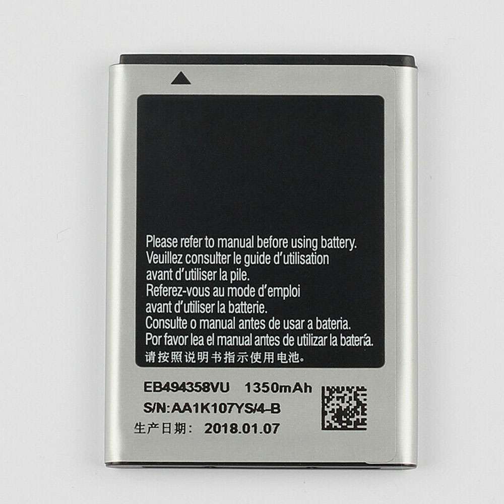 3.7V/4.2V 1350mAh/5WH EB494358VU Smartphone Battery for Samsung Galaxy Ace S5830 S5660 S7250D S5670 i569