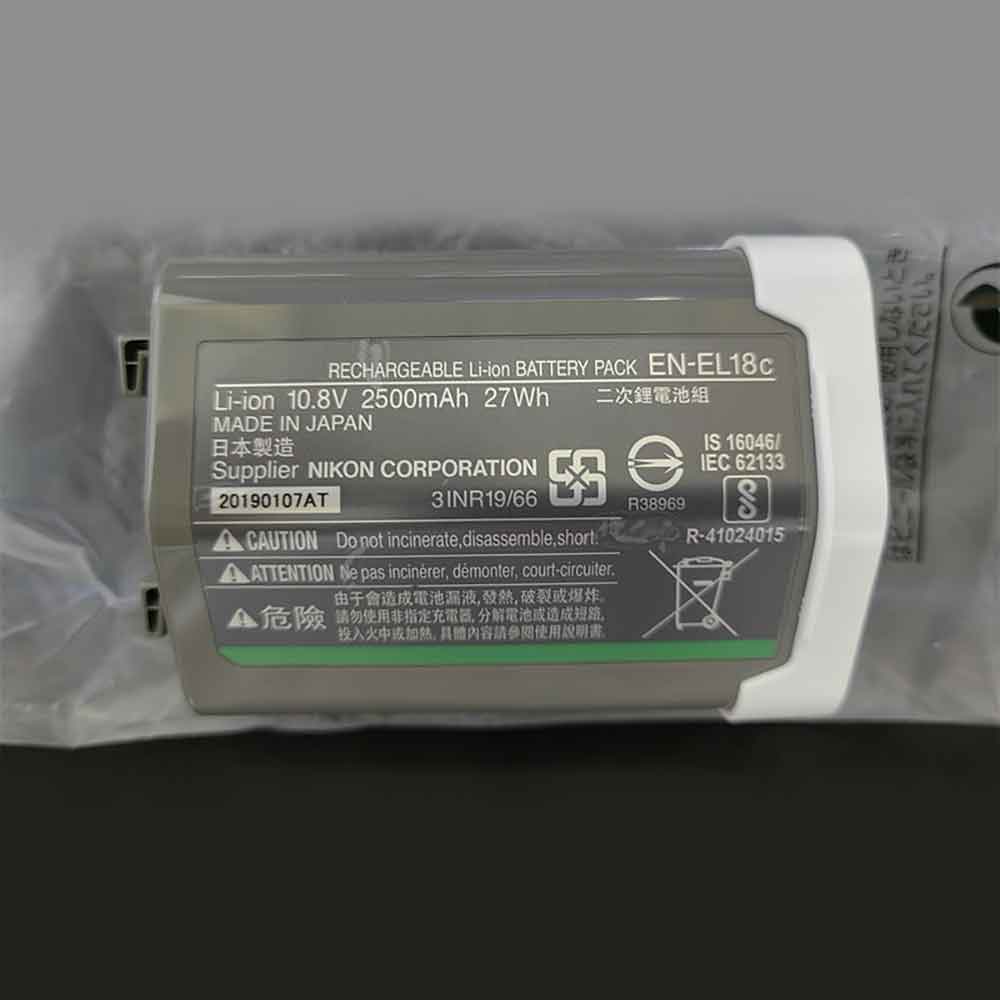 10.8V 2500mAh EN-EL18C Camera Battery for Nikon D4 D4S D5 D6 Z9 Z9 D850 D18 18a 18b 18d