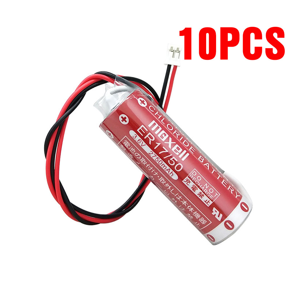 3.6V 2750mAh Maxell ER17/50 17/50 with White Plug 10PCS Replacement Battery