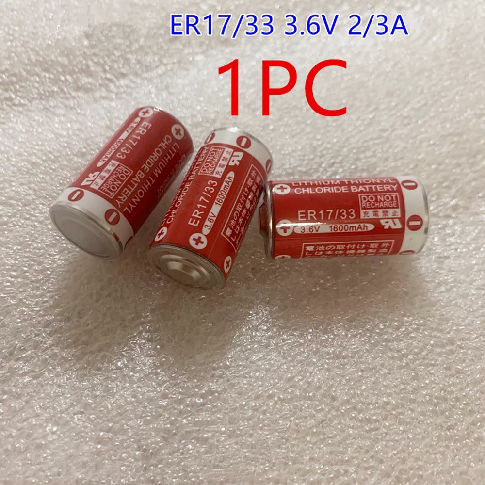 3.6V 1600mAh ER17/33 PLC Battery for Maxell ER17330 Backup PLC Industrial Control With solder tabs