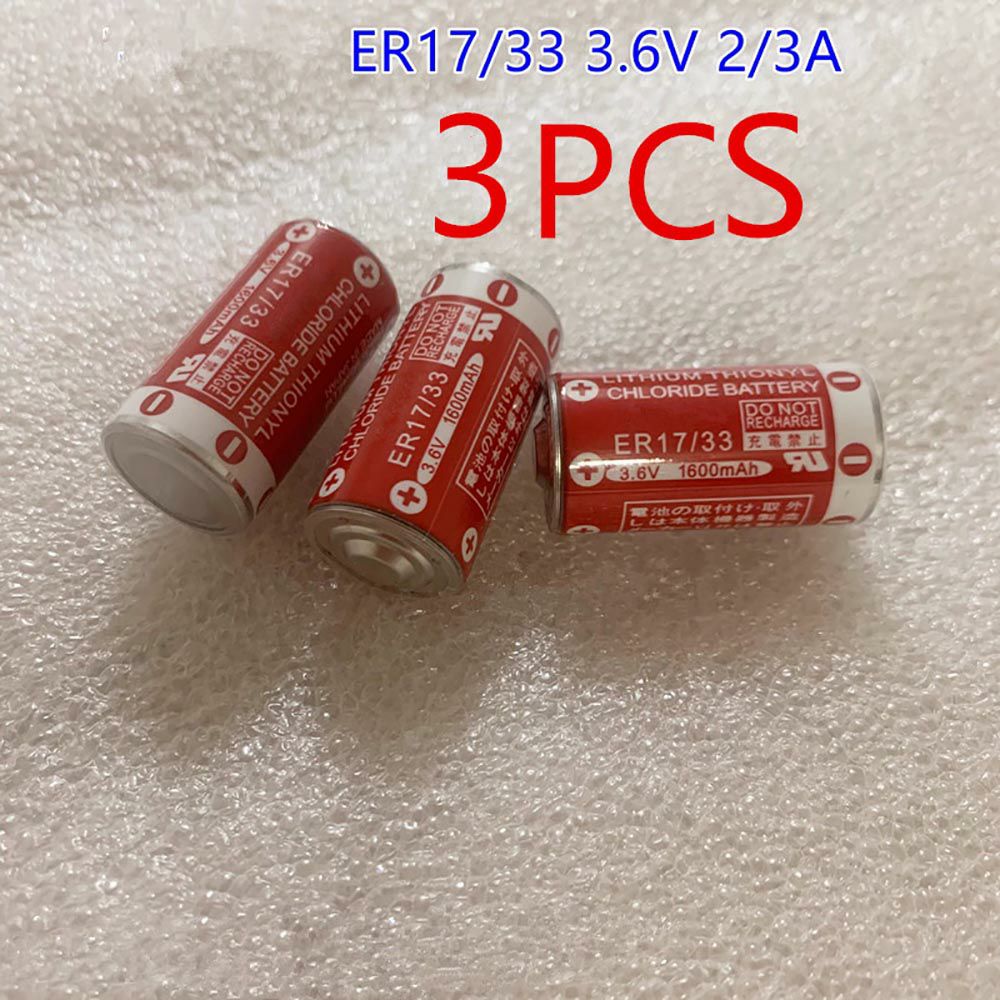 3.6V 1600mAh ER17/33 PLC Battery for Maxell ER17330 Backup PLC Industrial Control With solder tabs