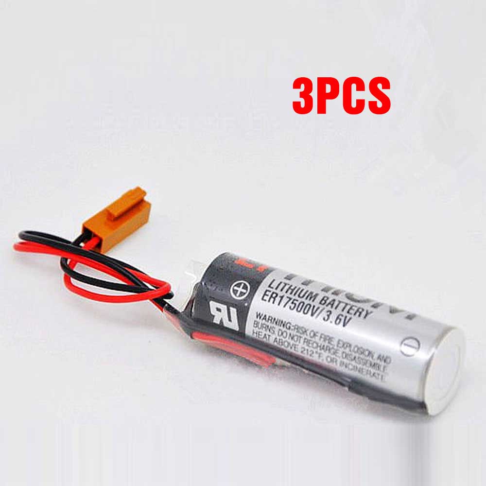 3.6V 2700mah ER17500V PLC Battery for TOSHIBA ER17/50 CS1W-BAT01 PLC Brown Plug 10pcs