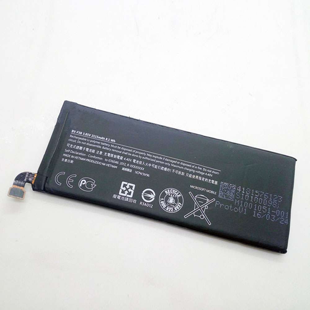 3.85V/4.4V 2115MAH/81WH BV-F3B Smartphone Battery for Microsoft Nokia BV-F3B