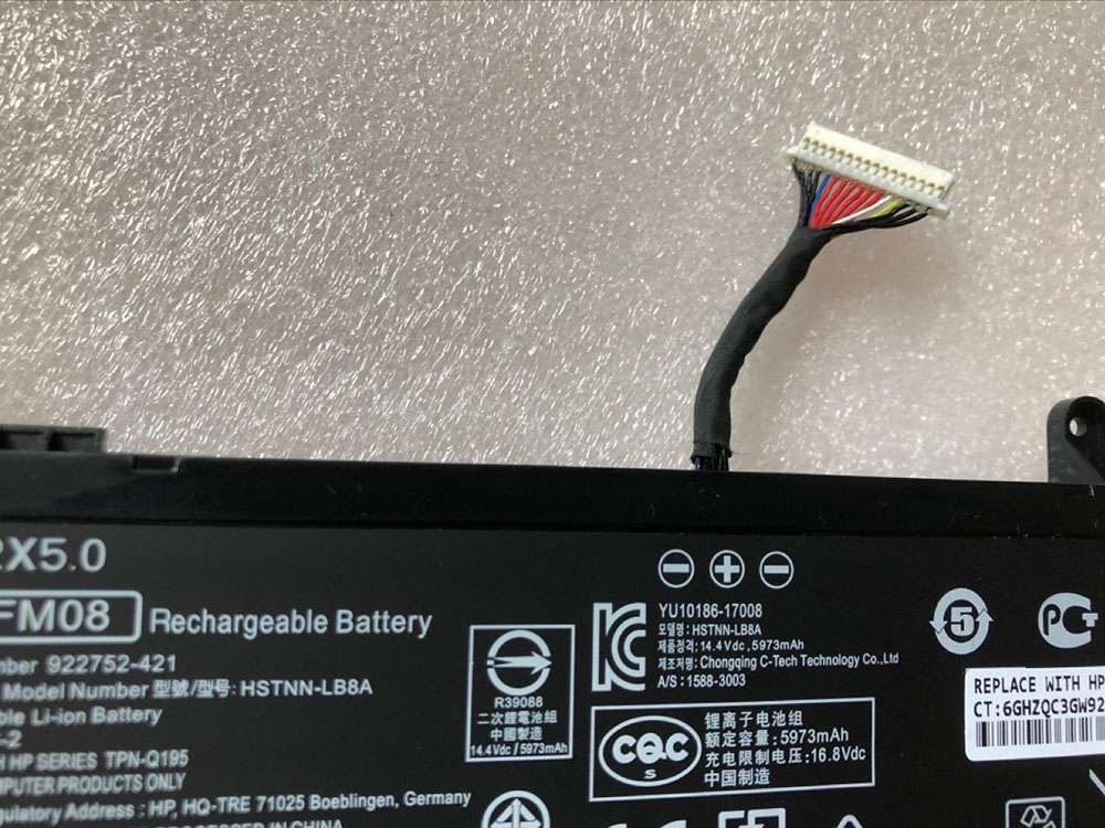 HP HSTNN-LB8B 922753-421 922977-855 TPN-Q195 16 Cables battery