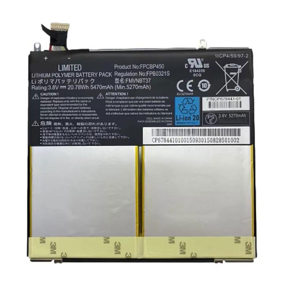 3.8V 5470mAh FMVNBT37 Laptop Battery for Fujitsu FPCBP450