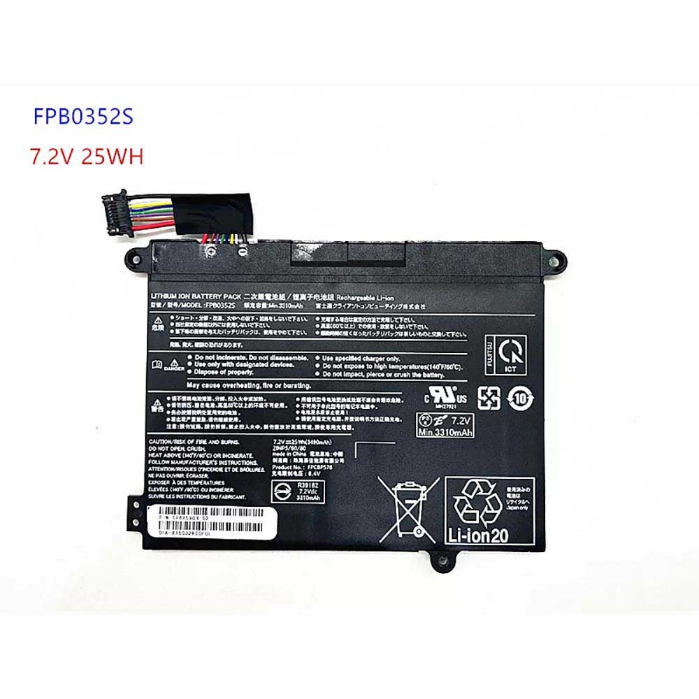 7.2V 3490mAh FPB0352S Laptop Battery for Fujitsu LifeBook UH?X/H1 WU?X/F3 WU2/F3 WU2/E3 WU?X/E3