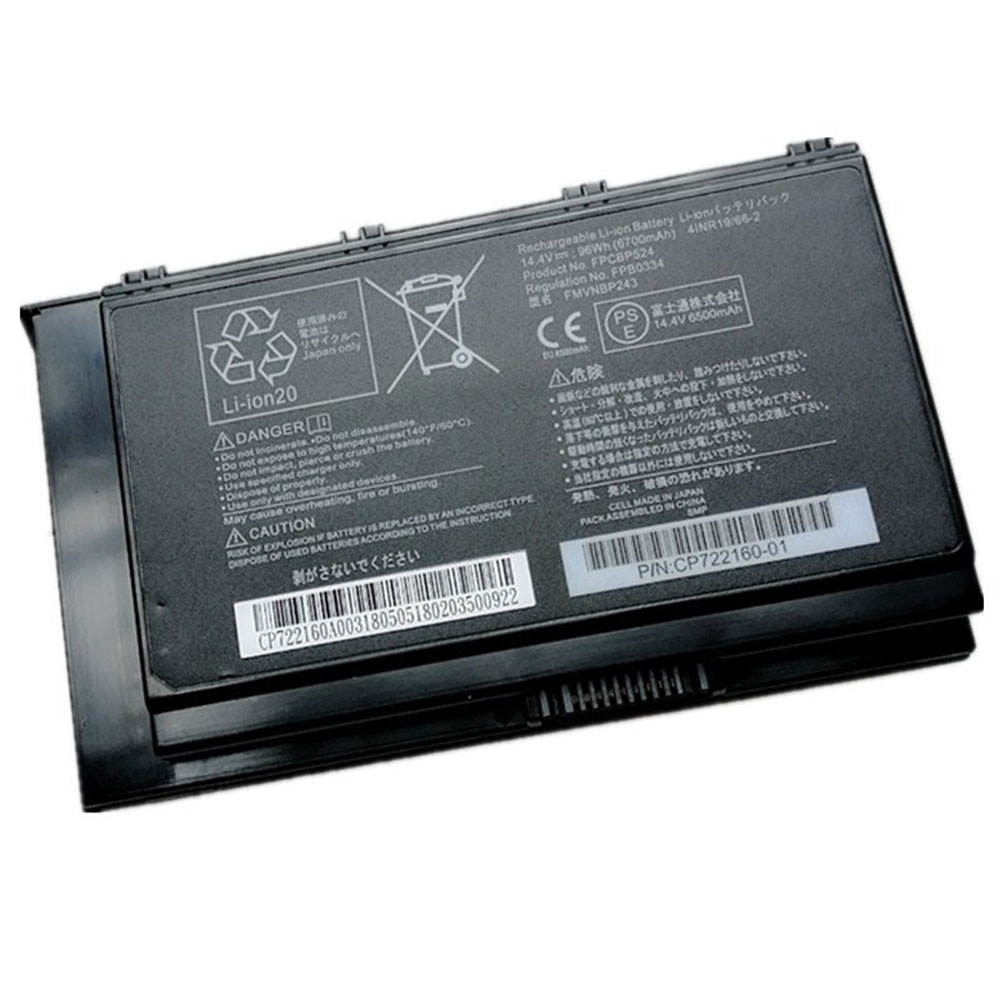 14.4V 6700mAh/96Wh FPCBP524 Laptop Battery for Fujitsu Celsius H980