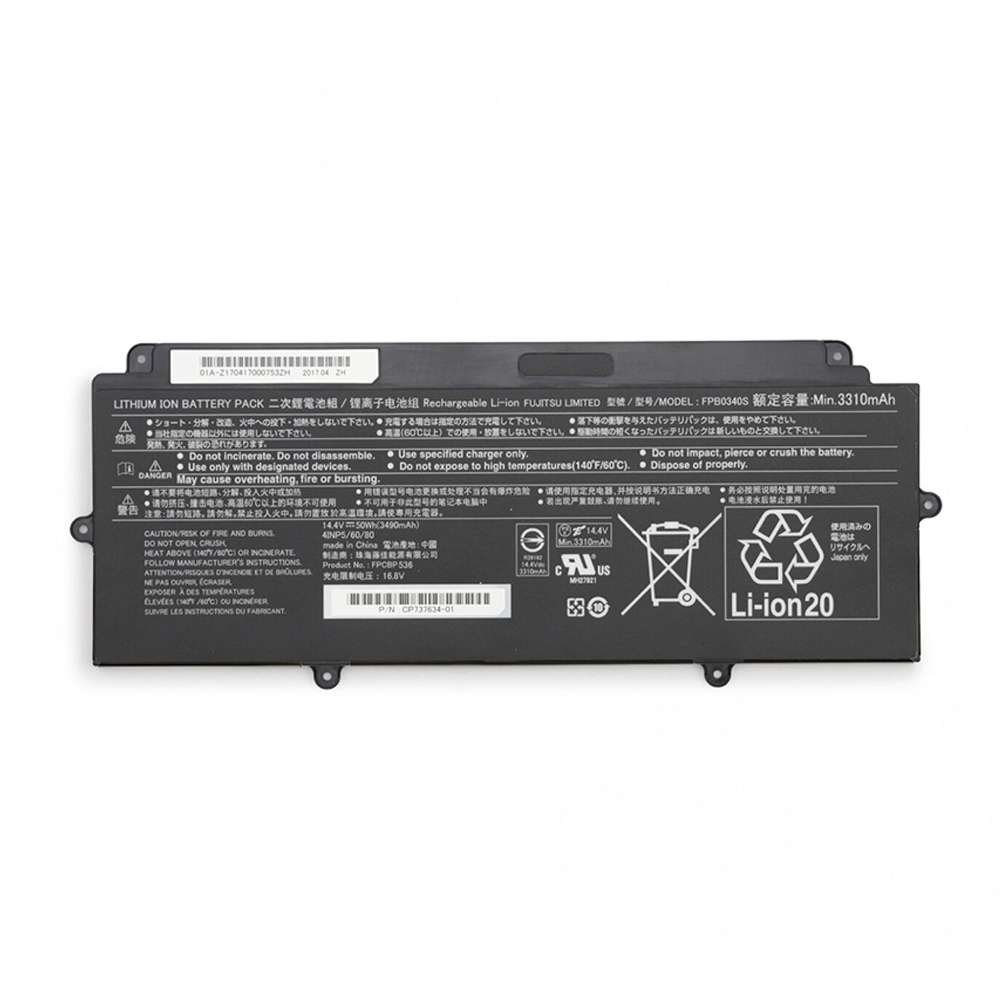 14.4V/16.8V 3490mAh/50WH FPCBP536 Laptop Battery for Fujitsu Lifebook E548 U937