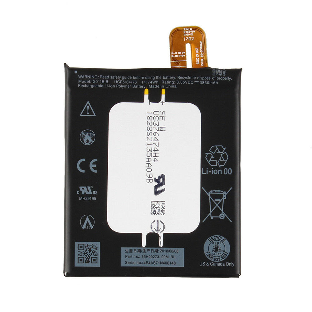 3.85V/4.4V 3930mAh/15.13WH G011B-B Smartphone Battery for HTC Google Pixel 2 XL