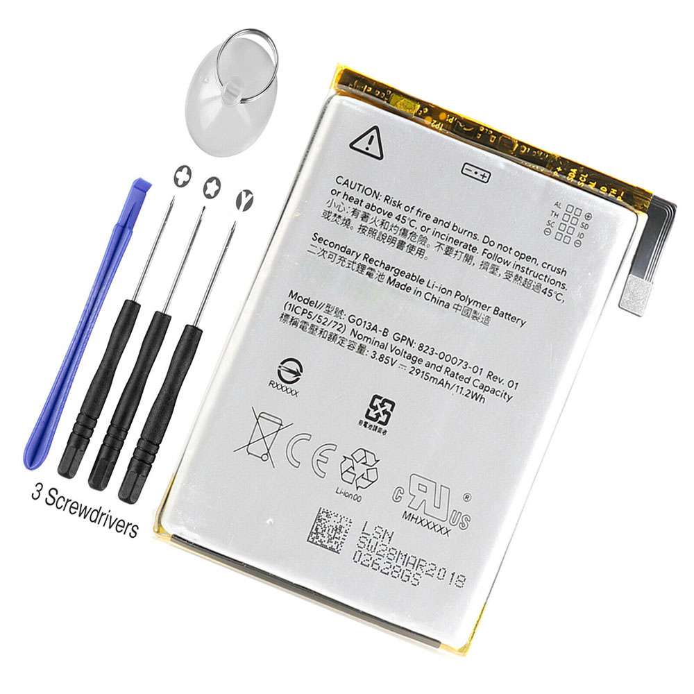 3.85V/4.4V 2915mAh/11.2WH Google Pixel 3 +Tools Replacement Battery