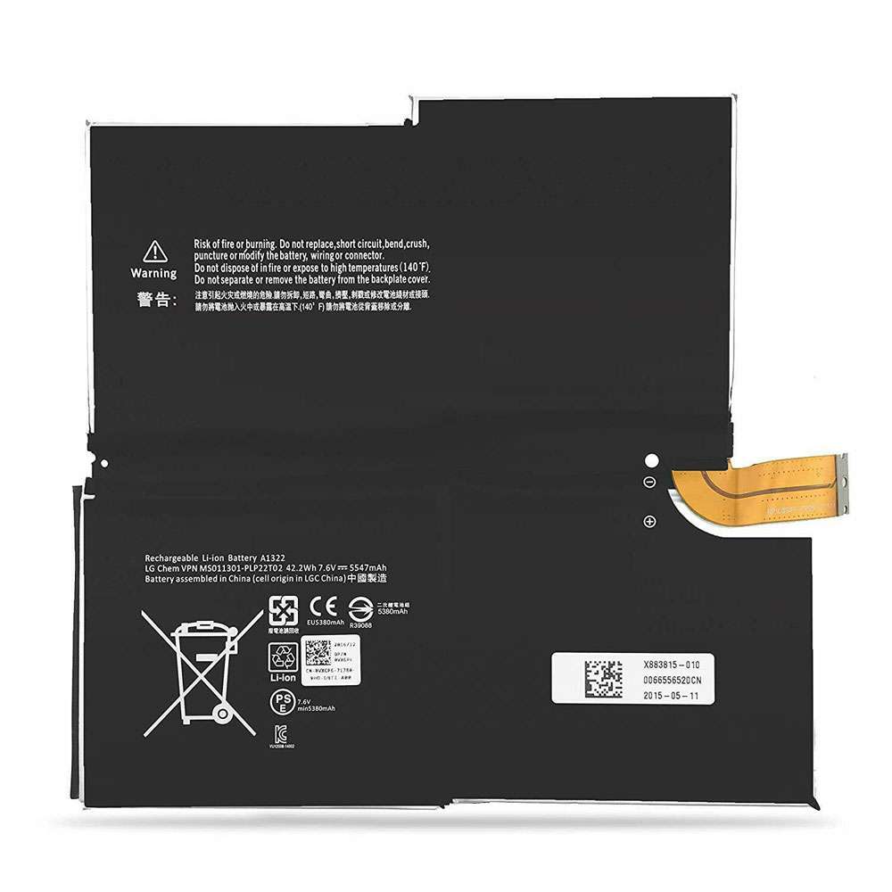 7.6V 5547mAh/42.2WH G3HTA009H Tablet Battery for Microsoft Surface Pro 3 1631 1577-9700 Tablet
