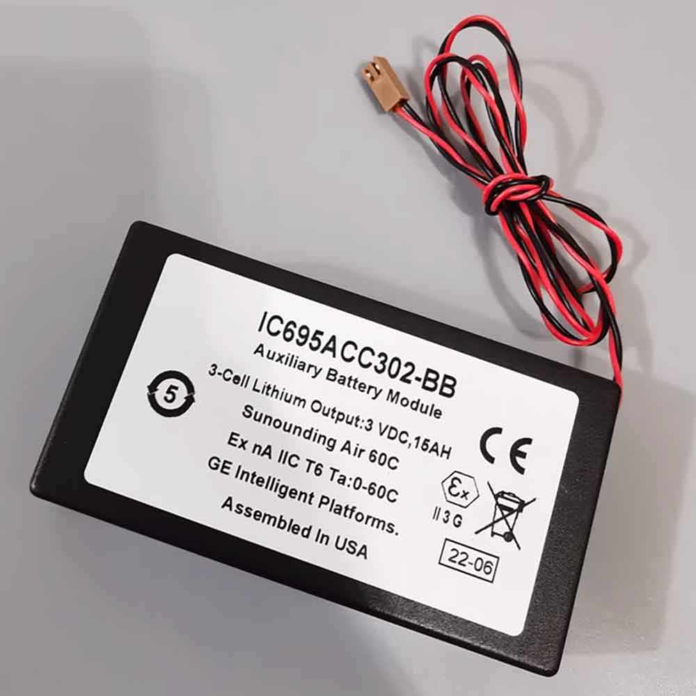 3V 1500mAh Fanuc IC695ACC302-BB Replacement Battery