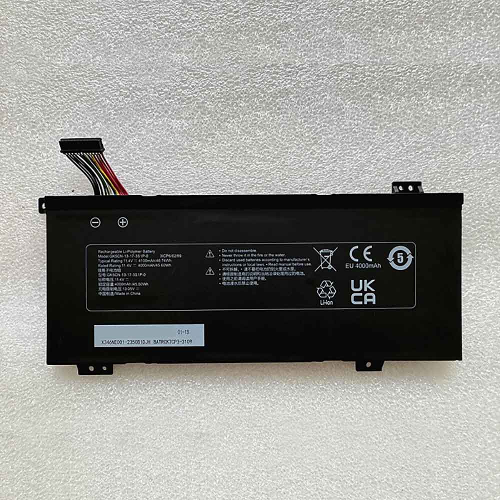 11.4V 4936mAh GK5CN-13-17-3S1P-0 Laptop Battery for Rtdpart GK5CN-13-17-3S1P-0