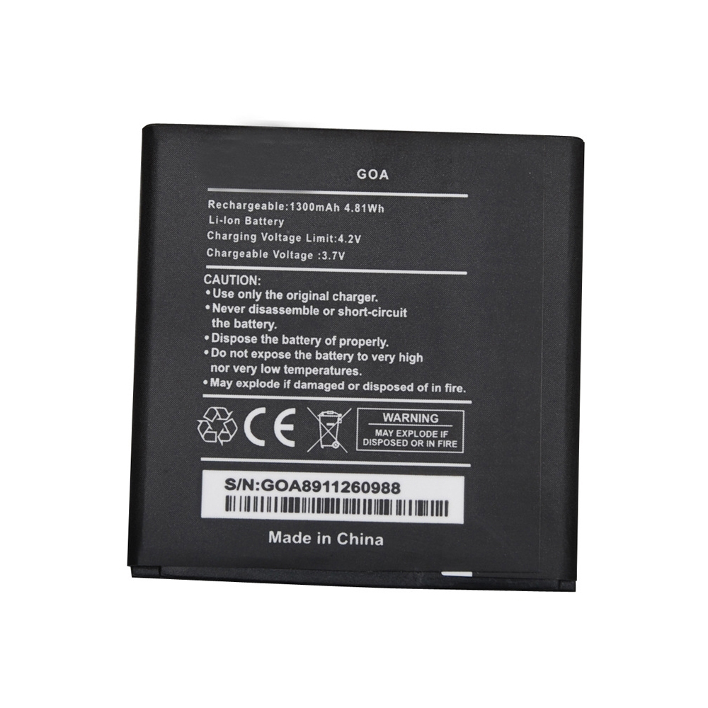 3.7V/4.2V 1300mAh/4.81WH Wiko Sunset 4050 SUNSET2 2502 SUNNY 2510 Replacement Battery