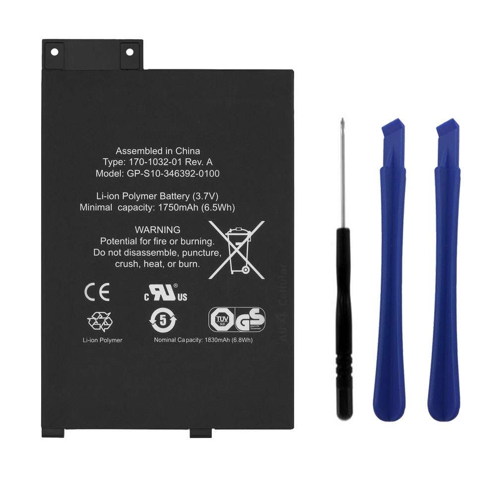 3.7V/4.2V 1750MAH/6.5WH GP-S10-346392-0100 Tablet Battery for AMAZON KINDLE 3 3G WIFI Kindle Keyboard III -Black