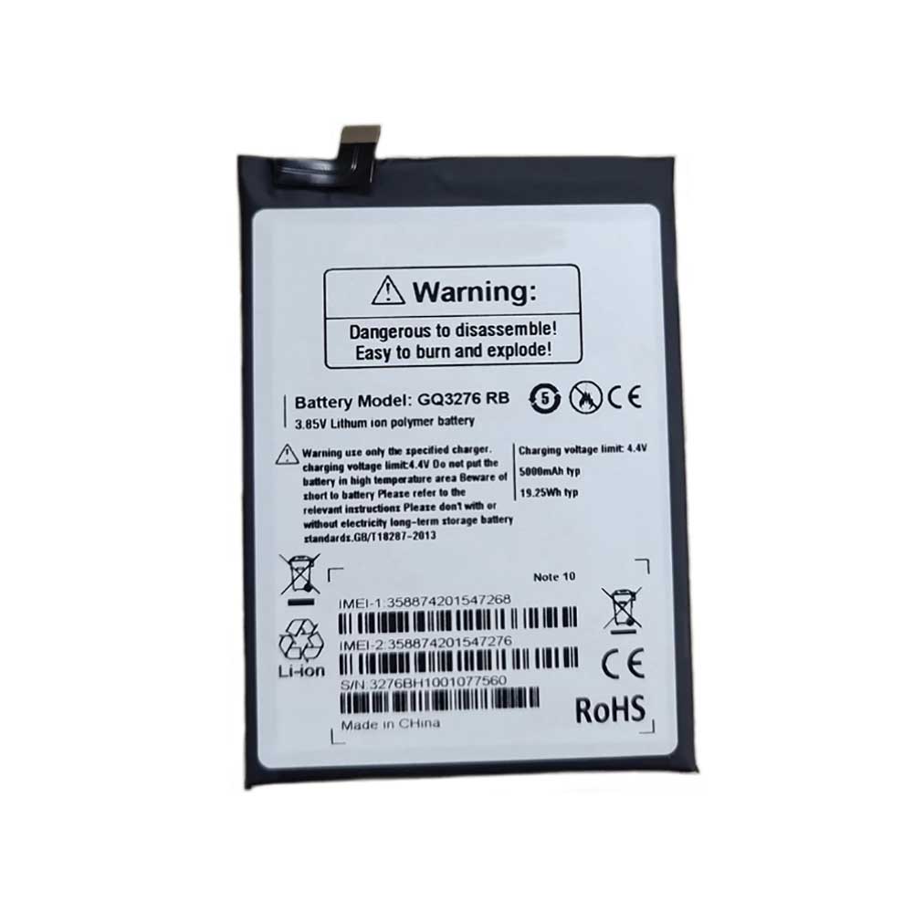 3.85V 5000mAh GQ3276RB Smartphone Battery for Ulefone Note 10