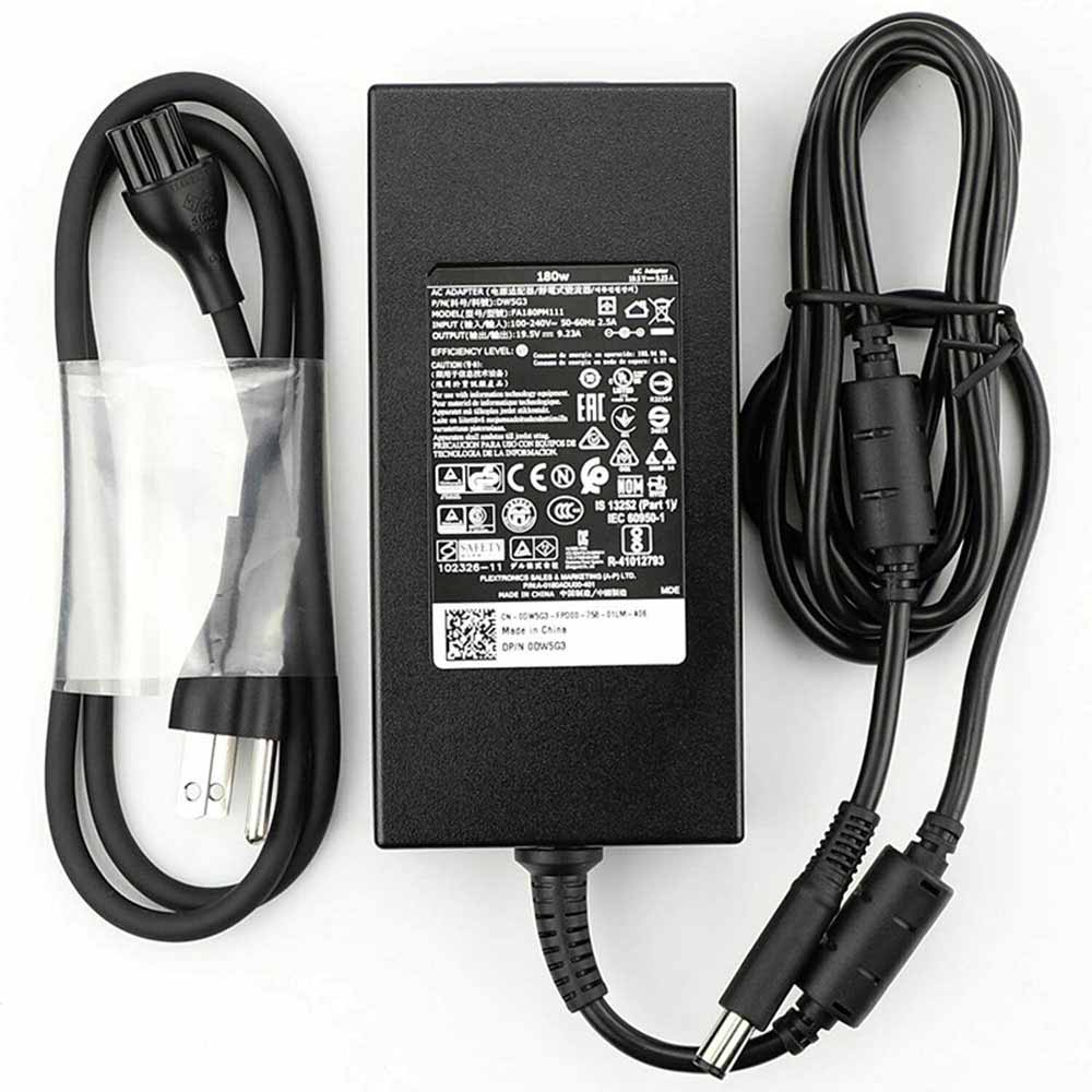 19.5V 9.23A 180W 100-240V 50-60Hz 74X5J Laptop Adapter for Dell Precision M4600 M4700, M6500 