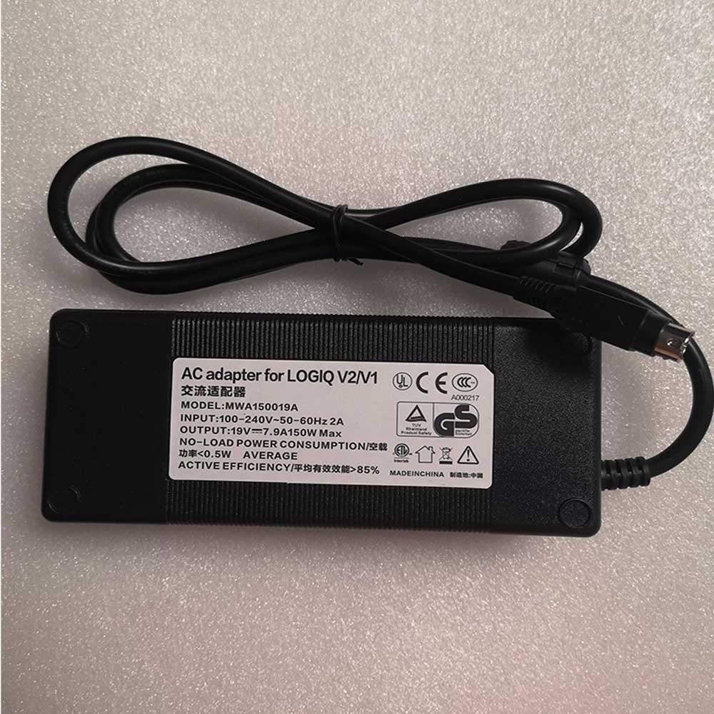 19V 7.9A 150W 100-240V 50-60Hz 2A MWA150019A AC Adapter for GE LOGIQ V2 V1