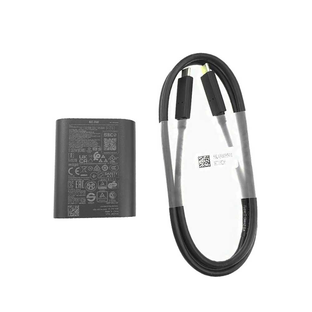 5.0V 3.0A 15.0W, 15.0V 3.0A 45W, 9.0V 3.0A 27.0W, 20.0V 3.0A 60.0W 100-240V 50-60Hz Dell XPS 13 Plus 9320 Replacement Adapter