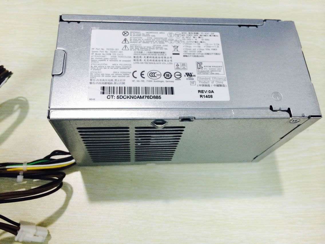 +12Vmain == 16A -12V == 0.15A 100-240V~4A  50-60Hz HP ProDesk 400 G1 D12-240P3B 

 Replacement Adapter