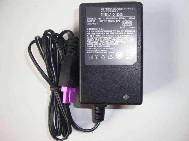 22V 455MA 100-240V 50-60Hz (for worldwide use) HP 1518 1510 1010 Printer 22v 455ma Charger Replacement Adapter