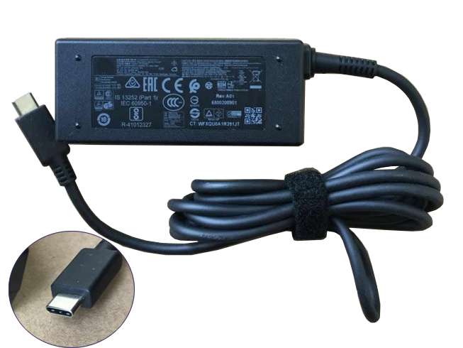 5V 2A/12V 3A/15V 3A 45W  (ref to the picture) 100-240V  1.4A 50-60Hz (for worldwide use) HP Elite x2 45W USB-C Replacement Adapter