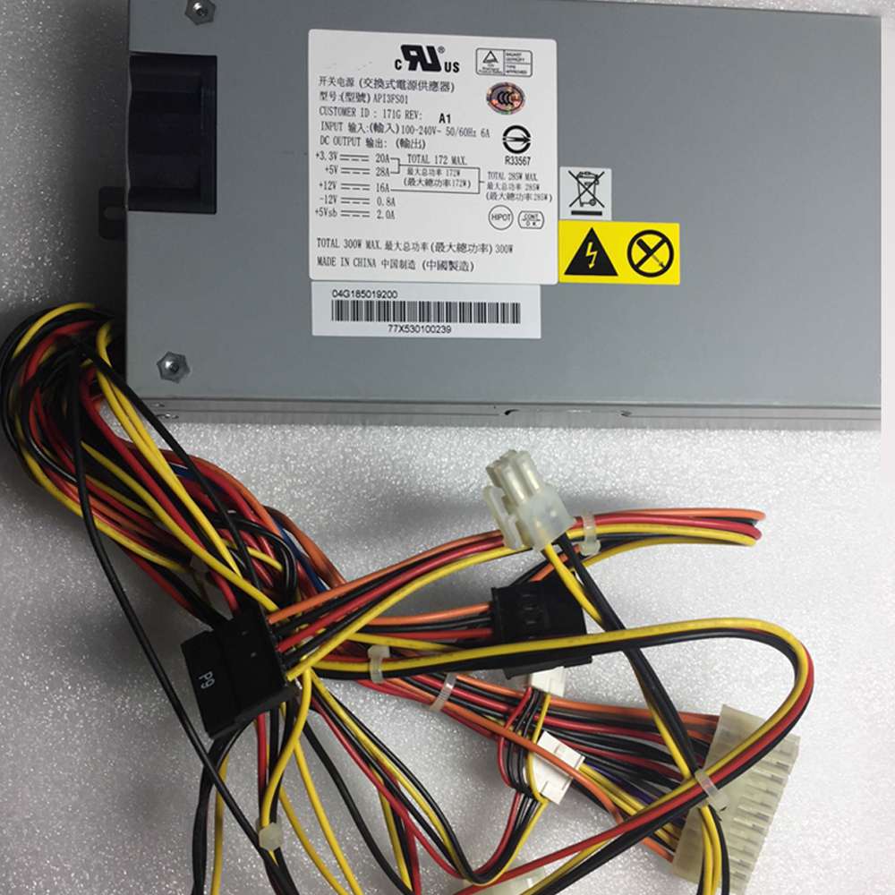 +3.3V===20A  TOTAL 172 MAX 100-240V~50/60Hz 6A API3FSO1 Power Supply for Power Supply Unit 300 Watt