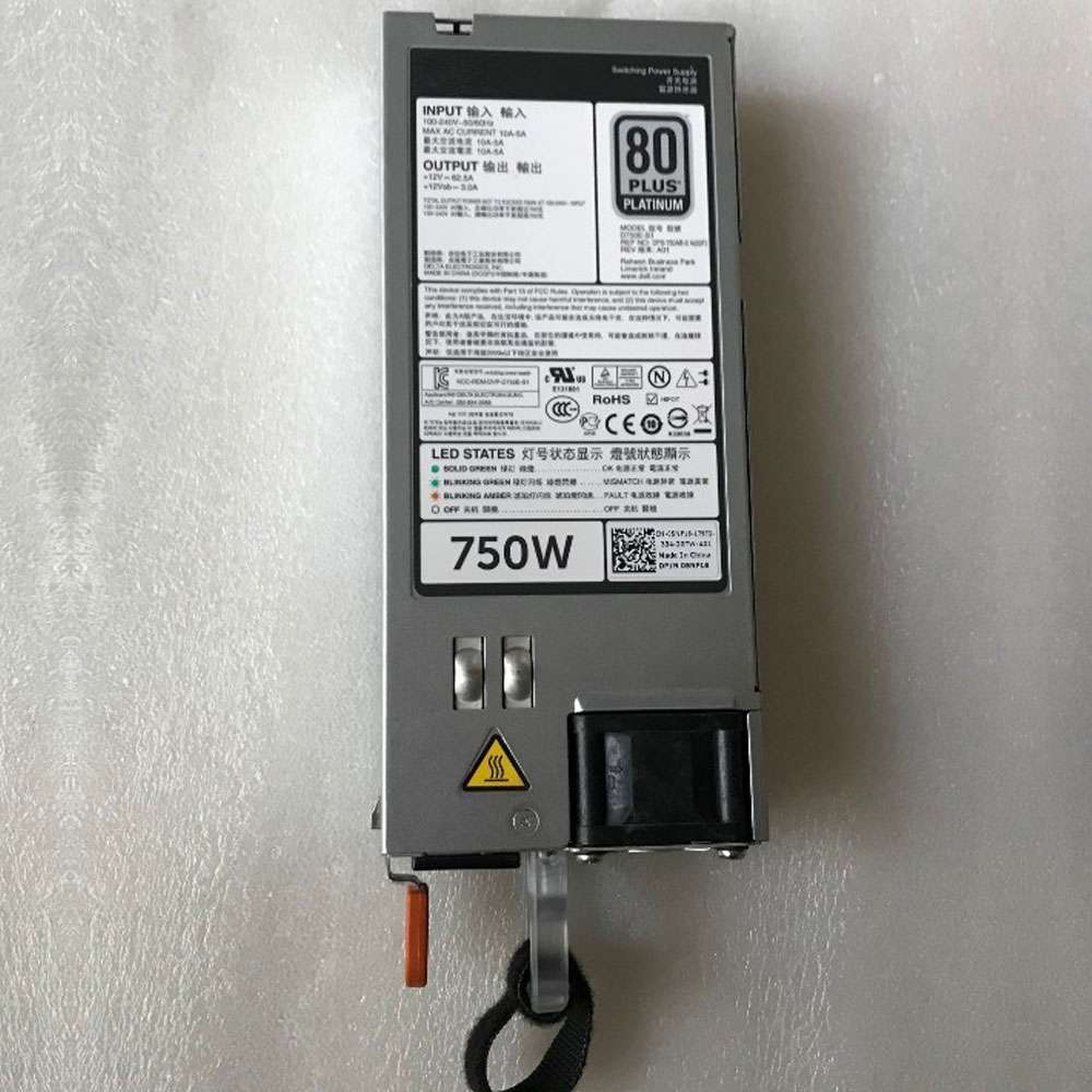 +12.2V==61.47A MAX 100-240V~50-60Hz E750E-S1 Power Supply for Dell PowerEdge R530 R630 T430 T630 TPJ2X G6W6K