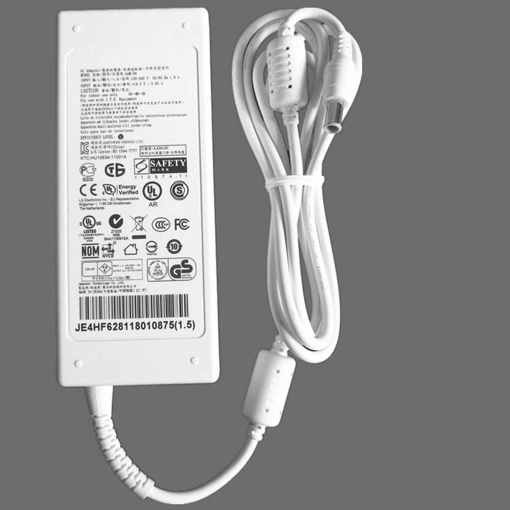 DC 19.5V 5.65A 100-240V, 50-60Hz LG 27EA83 29EA93 HX300G M2631D 29EB93 LCD Replacement Adapter