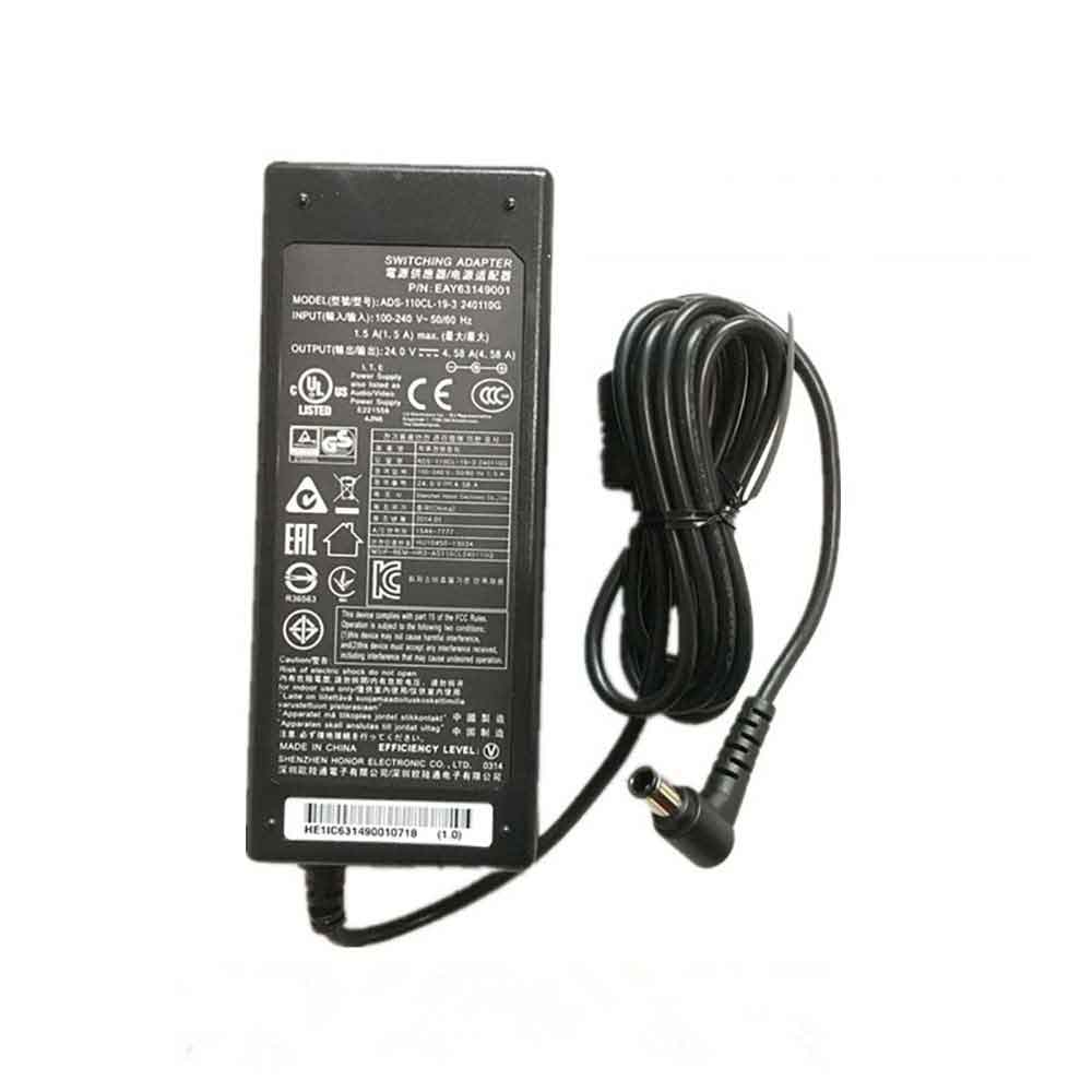 24V 3.2A-4.58A 110W 100-240V 1.5A 50-60Hz LG 42LN5204-ZA TV Monitor Replacement Adapter