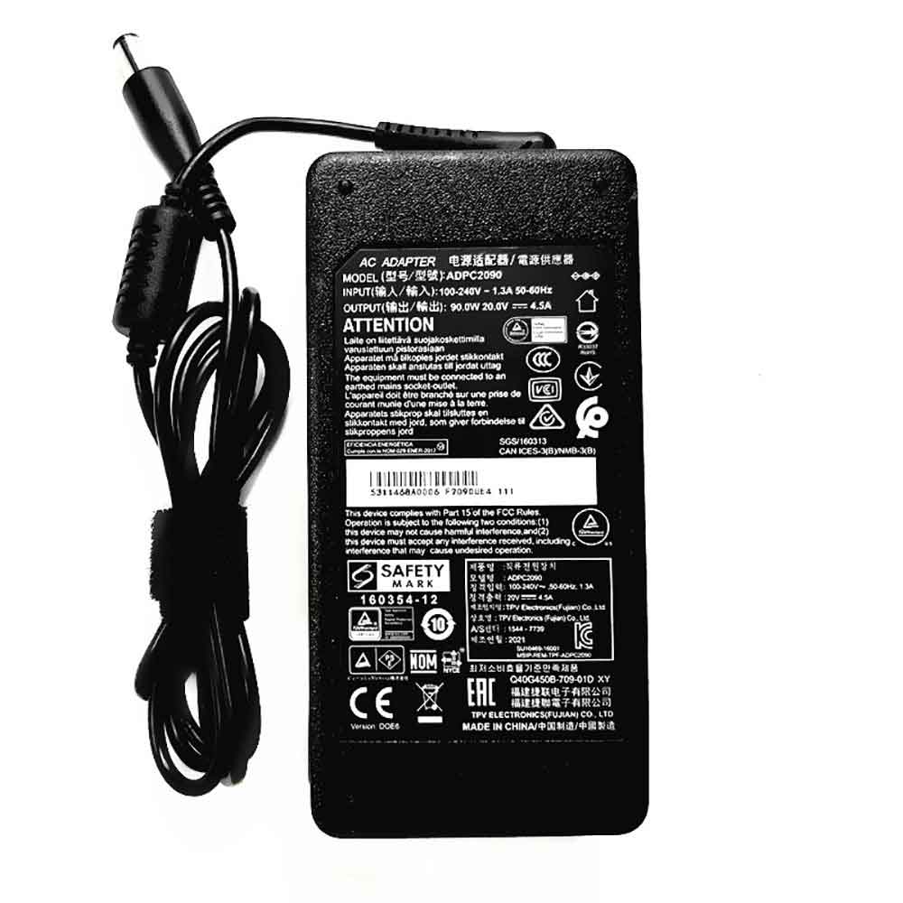 20V 4.5A/3.5A 90W 100-240V 50-60Hz ADPC2090 AC Adapter for Philips AOC ViewSonic VS16485 XG-2703 XG3420C ADPC2090 Monitor