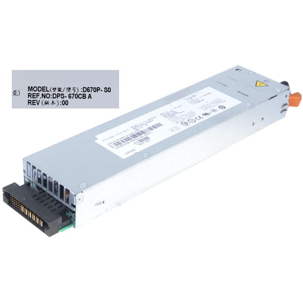 +12V/54.4A +3.3VSB/5.25A 47-63Hz 100-240V~10A 200-240V~4.8A Z670P-00 Power Supply for Dell PowerEdge 1950