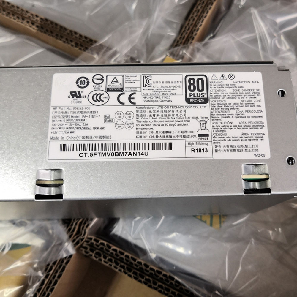 180W 100-240V 50Hz-60Hz 3.6A PA-1181-7 Power Supply for HP 280G2 SFF 180 Watts 6 PIN