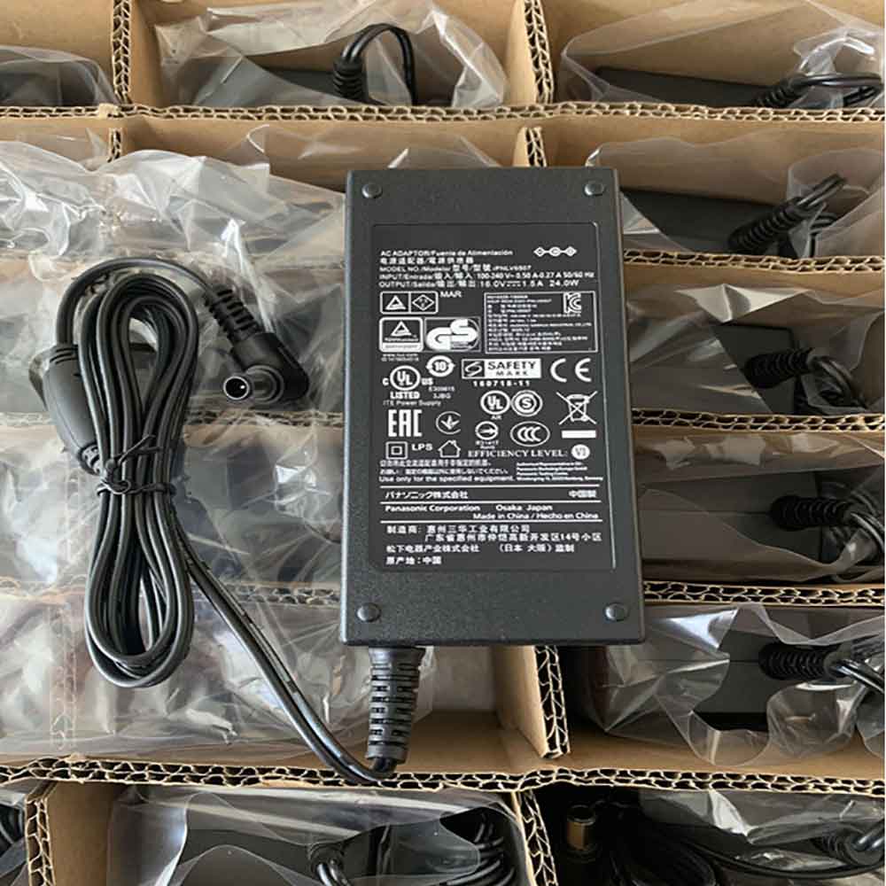 16V 1.5A 24W 100V-240V 0.5A-0.27A 50-60Hz PNLV6507 AC Adapter for Panasonic PNLV6507