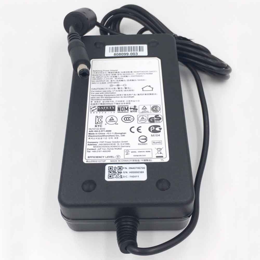 24V 2.92A 70W 100-240V 1.3-0.5A 50-60Hz FSP070-RDBM AC Adapter for Zebra GK420 GX420 GK430