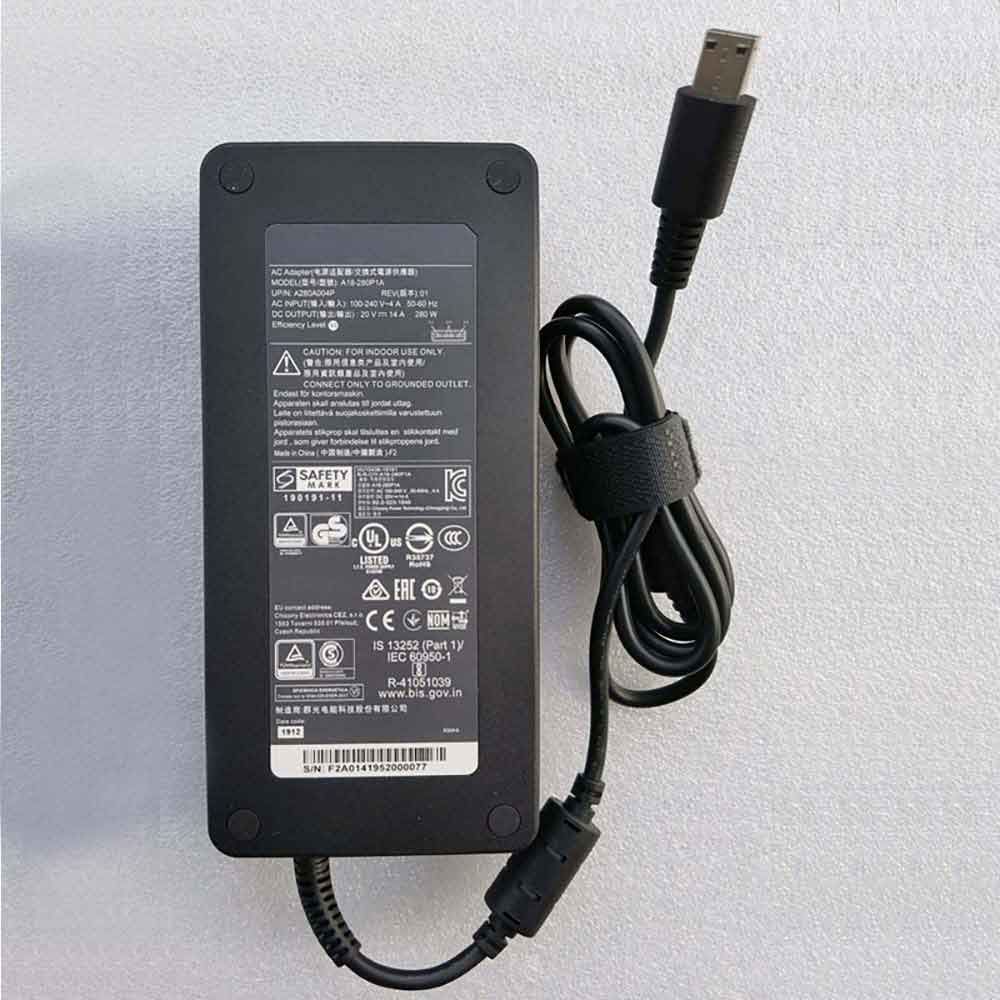 20V 14A 280W 100-240V 50-60Hz MSI Vector GP76 12UGS 12UGS-434 Replacement Adapter