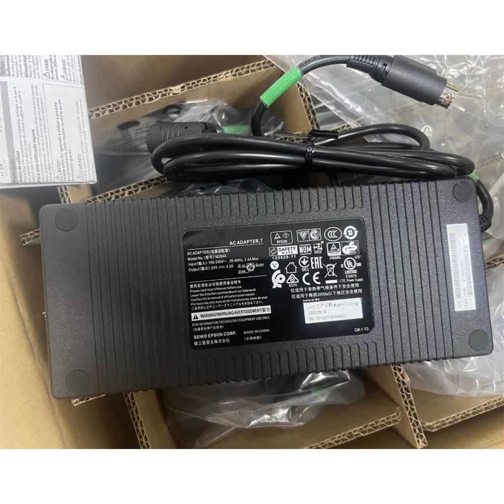24V 4.2A 100W 100V-240V 2.4A 50-60Hz M284A AC Adapter for Epson M284A Printer