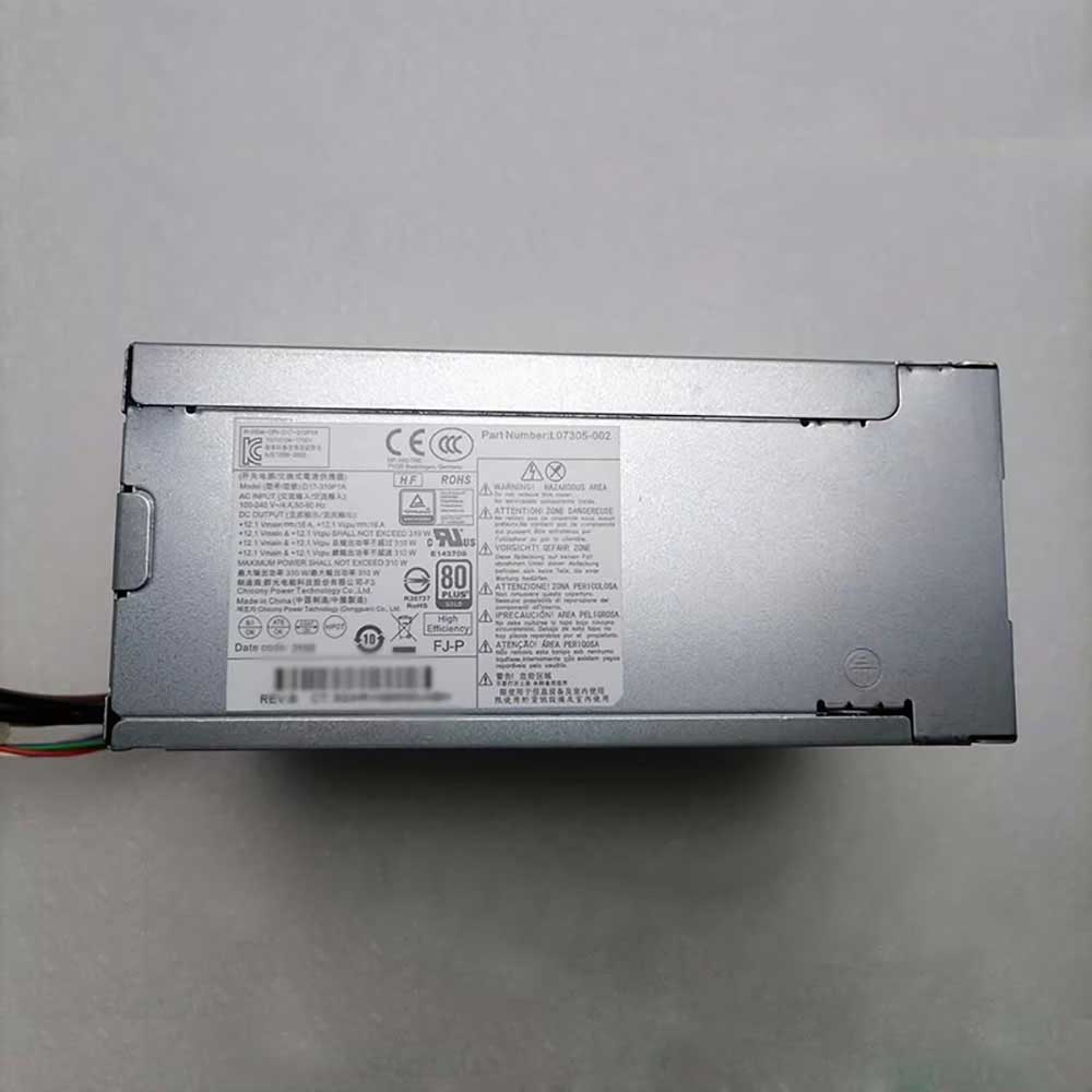 +12.1 Vmain==/16 A 100-240V 4A 50-60Hz D17-310P1A Power Supply for HP Z2G4 SFF Pro 600 800G3