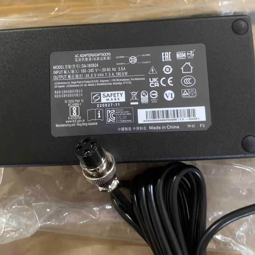 24.0V 7.5A 180W 100-240V 50-60HZ 3.5A LG 32HL714S-W Replacement Adapter