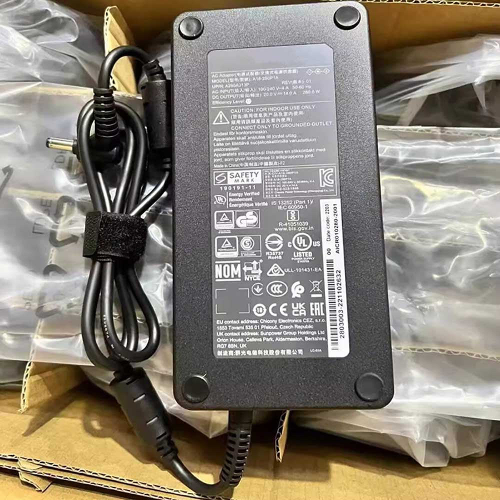 20V 14A 280W 100-240V 4A 50-60Hz A280A013P Laptop Adapter for Gigabyte AORUS 17H BXF-74US554SH