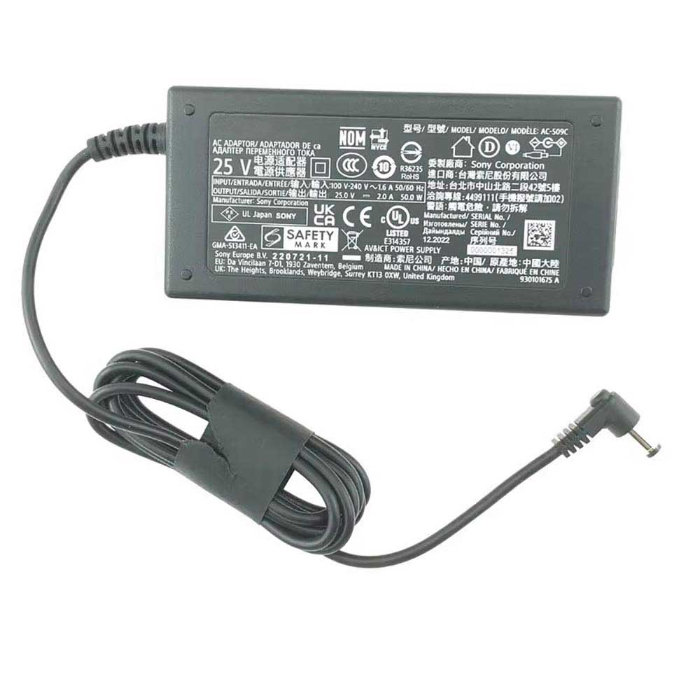 25V 2A 50W 100-240V 50-60Hz 1.6A AC-509C AC Adapter for Sony AC-509C Power supply