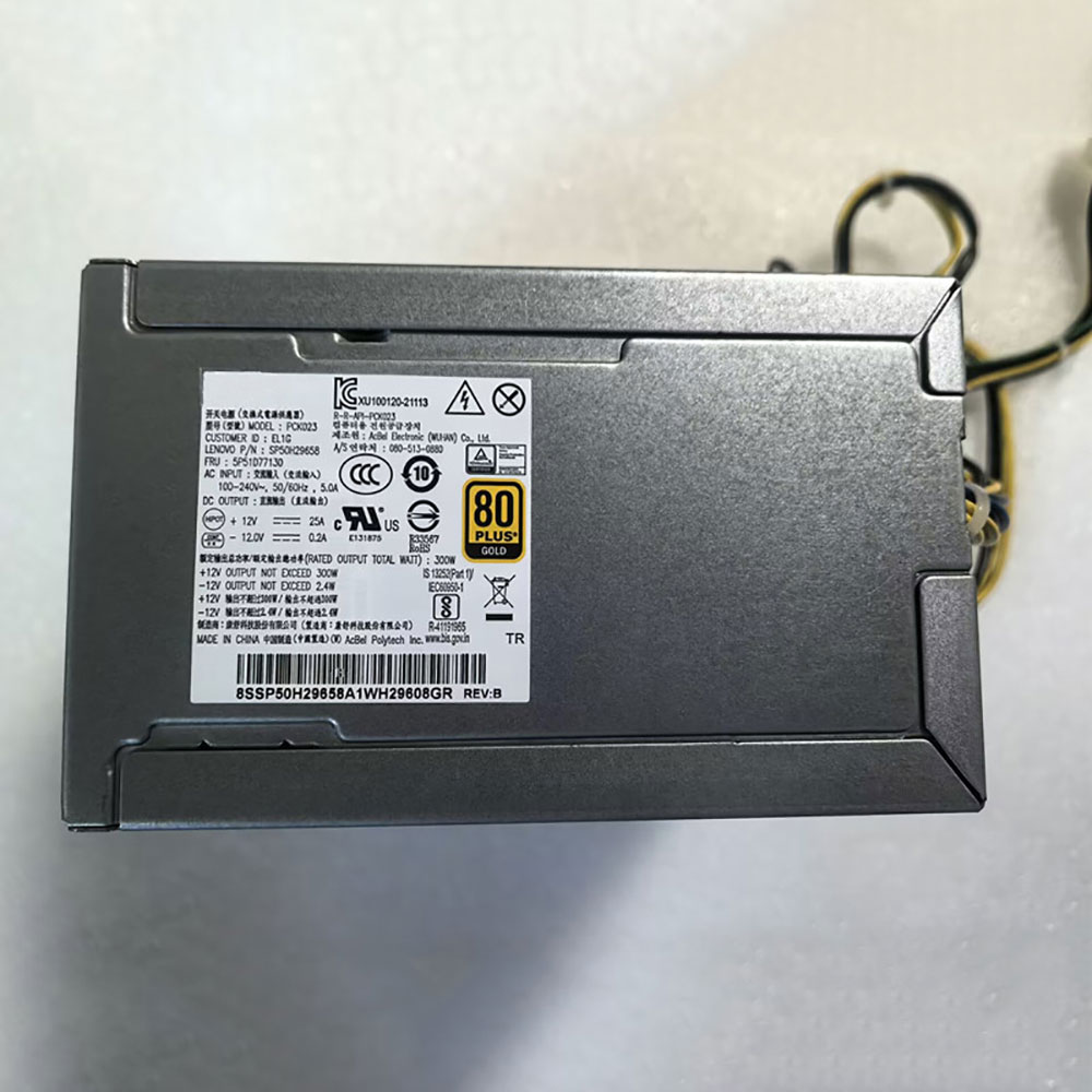  100-240V~50/60Hz,5.0A 5P51D77070 Power Supply for Lenovo P340 Tower Desktop