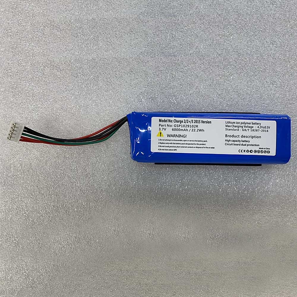 3.7V 6000mAh GSP1029102R Bluetooth Speakers Battery for JBL Charge 2+ 2Plus Charge 3 2015
