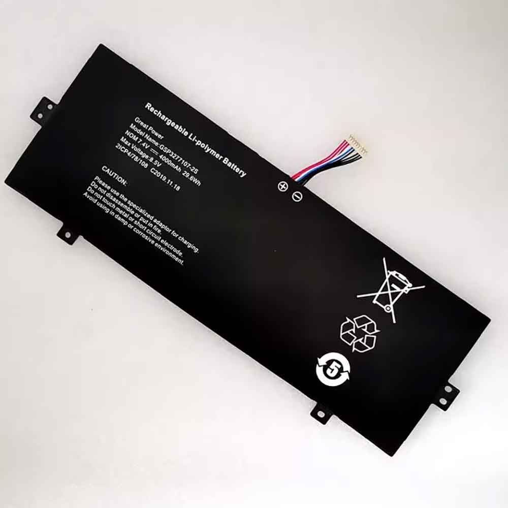 7.4V 4000mAh GSP3277107-2S Laptop Battery for Jumper Great Power