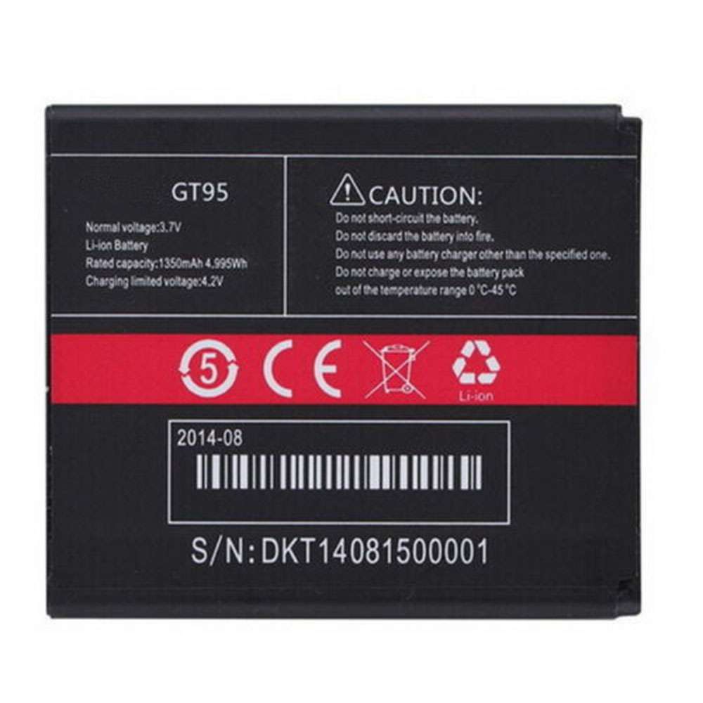 3.7V/4.2V 1350mAh/4.995WH GT95 Smartphone Battery for Cubot GT95