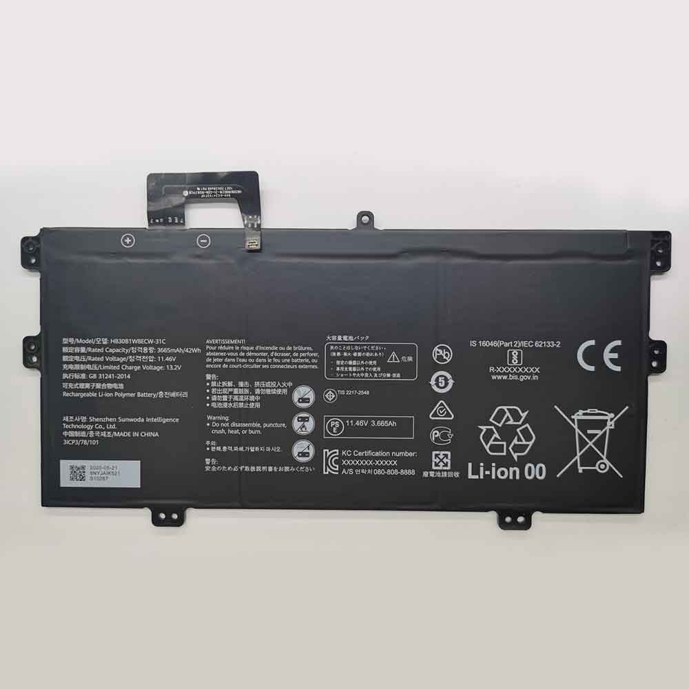 11.46V 3665mAh HB30B1W8ECW-31C Tablet Battery for Huawei HB30B1W8ECW-31C