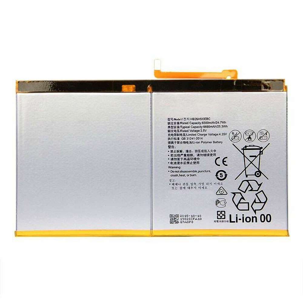 3.8V/4.35V 6500mAh HUAWEI MediaPad M2 10 Flat Cell M2-A01W M2-A01L Replacement Battery